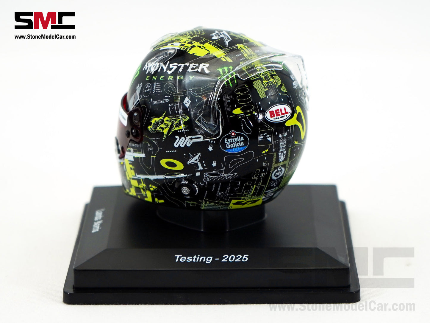 McLaren F1 MCL39 #4 Lando Norris Pre-Season Testing 2025 Special Livery Spark 1:5 Miniature Helmet