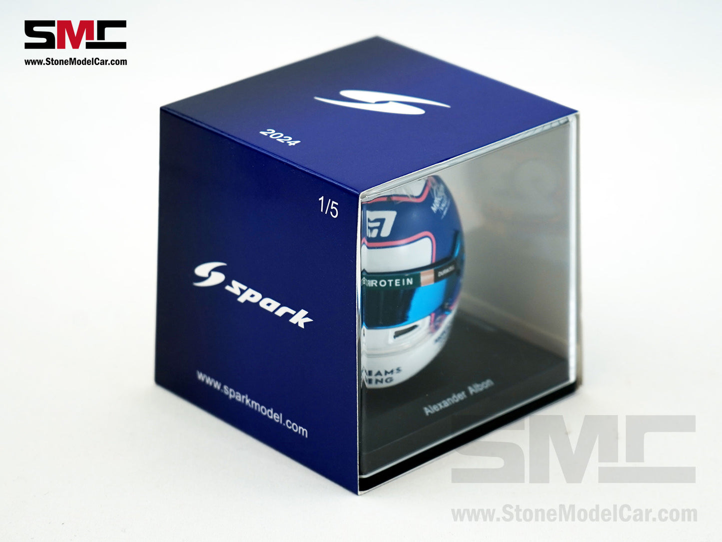 Williams F1 FW46 #23 Alexander Albon Monaco GP 2024 Special Livery Spark 1:5 Miniature Helmet