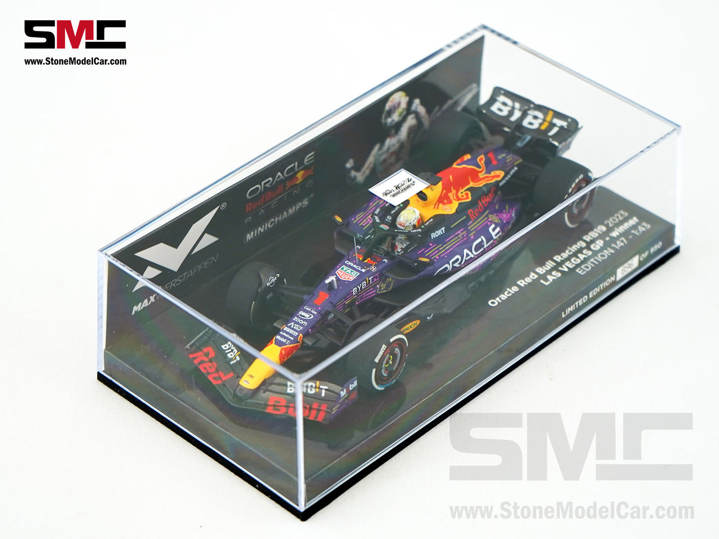 Red Bull F1 RB19 #1 Max Verstappen Winner US Las Vegas GP 2023 World Champion 1:43 MINICHAMPS