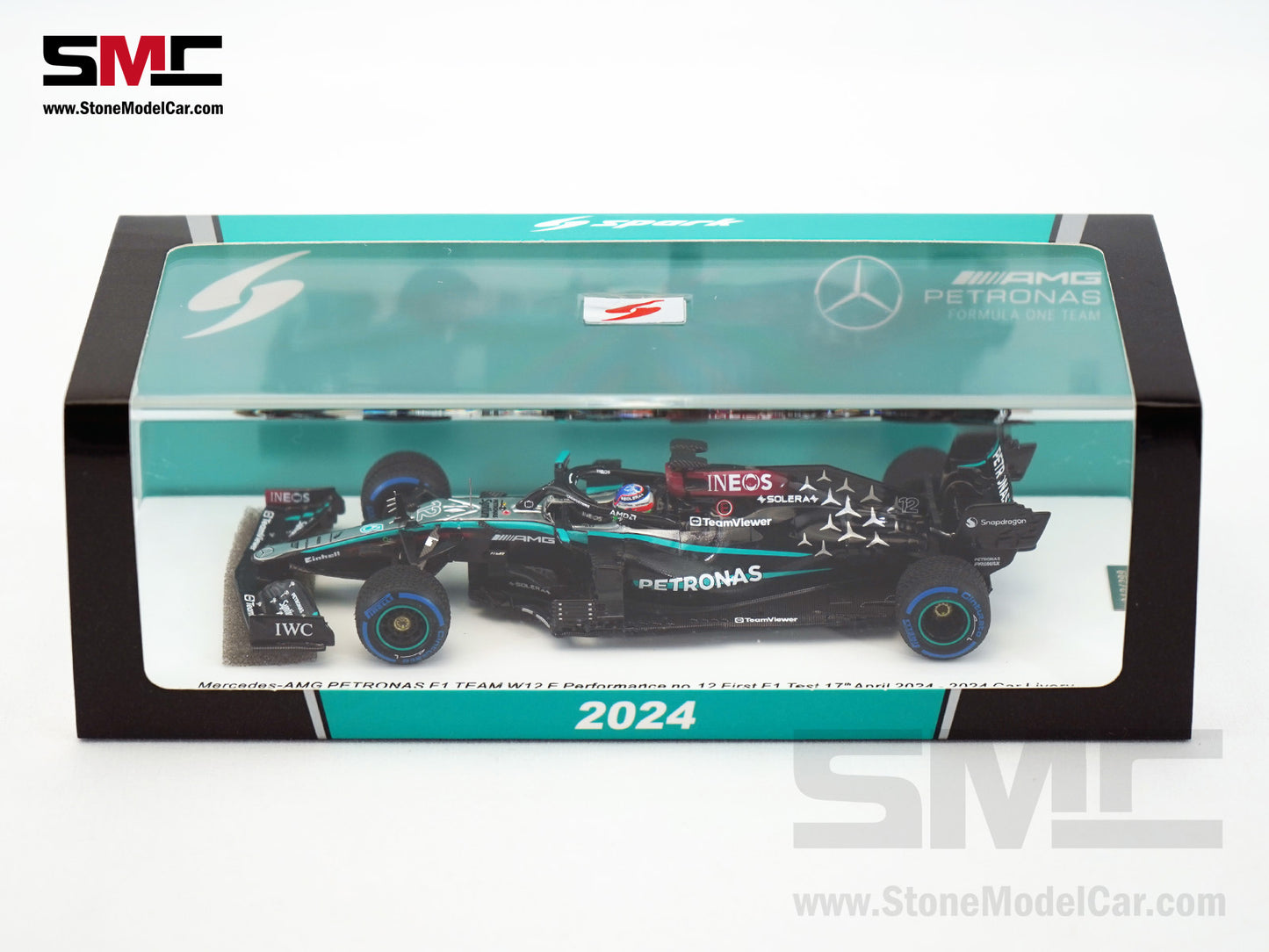 Mercedes F1 W12 #12 Kimi Antonelli 1st F1 Test 2024 W15 Livery Spark 1:43 Special SP639