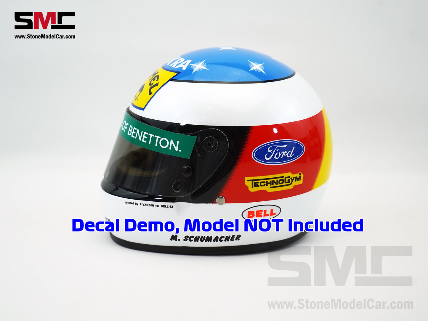 Camel Decal for Benetton Ford F1 B192 #19 Michael Schumacher Belgian GP Spa 1992 1st Creer Win 1:2 Helmet