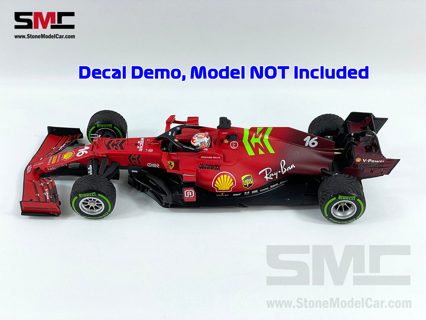 Mission Winnow MW Decal for 1:18 2021 Ferrari F1 SF21 Leclerc Sainz BBR & LookSmart