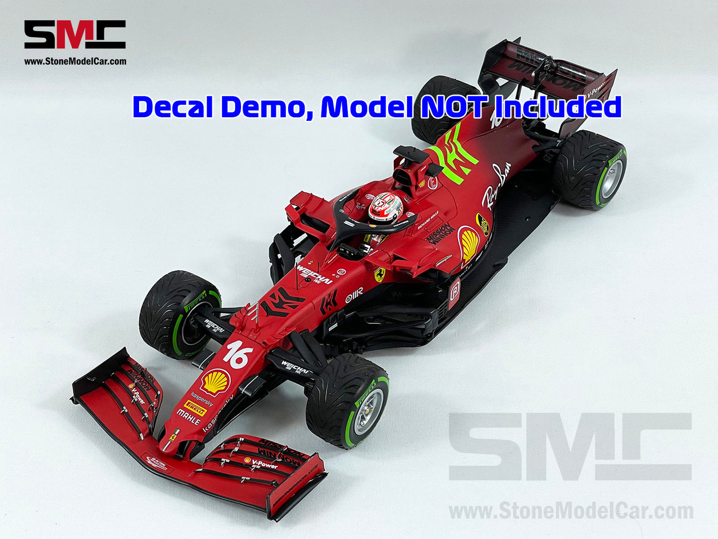 Mission Winnow MW Decal for 1:18 2021 Ferrari F1 SF21 Leclerc Sainz BBR & LookSmart
