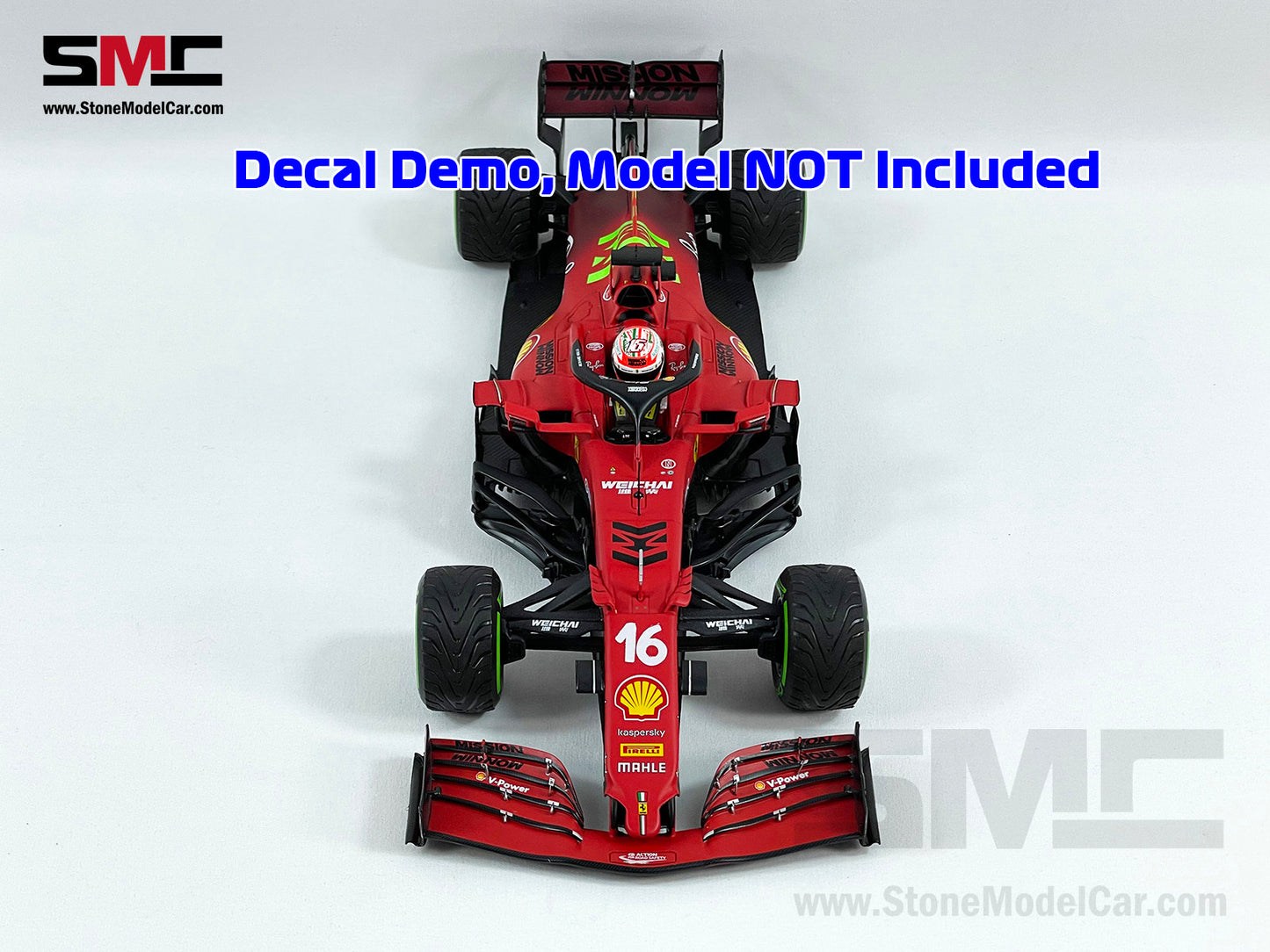 Mission Winnow MW Decal for 1:18 2021 Ferrari F1 SF21 Leclerc Sainz BBR & LookSmart