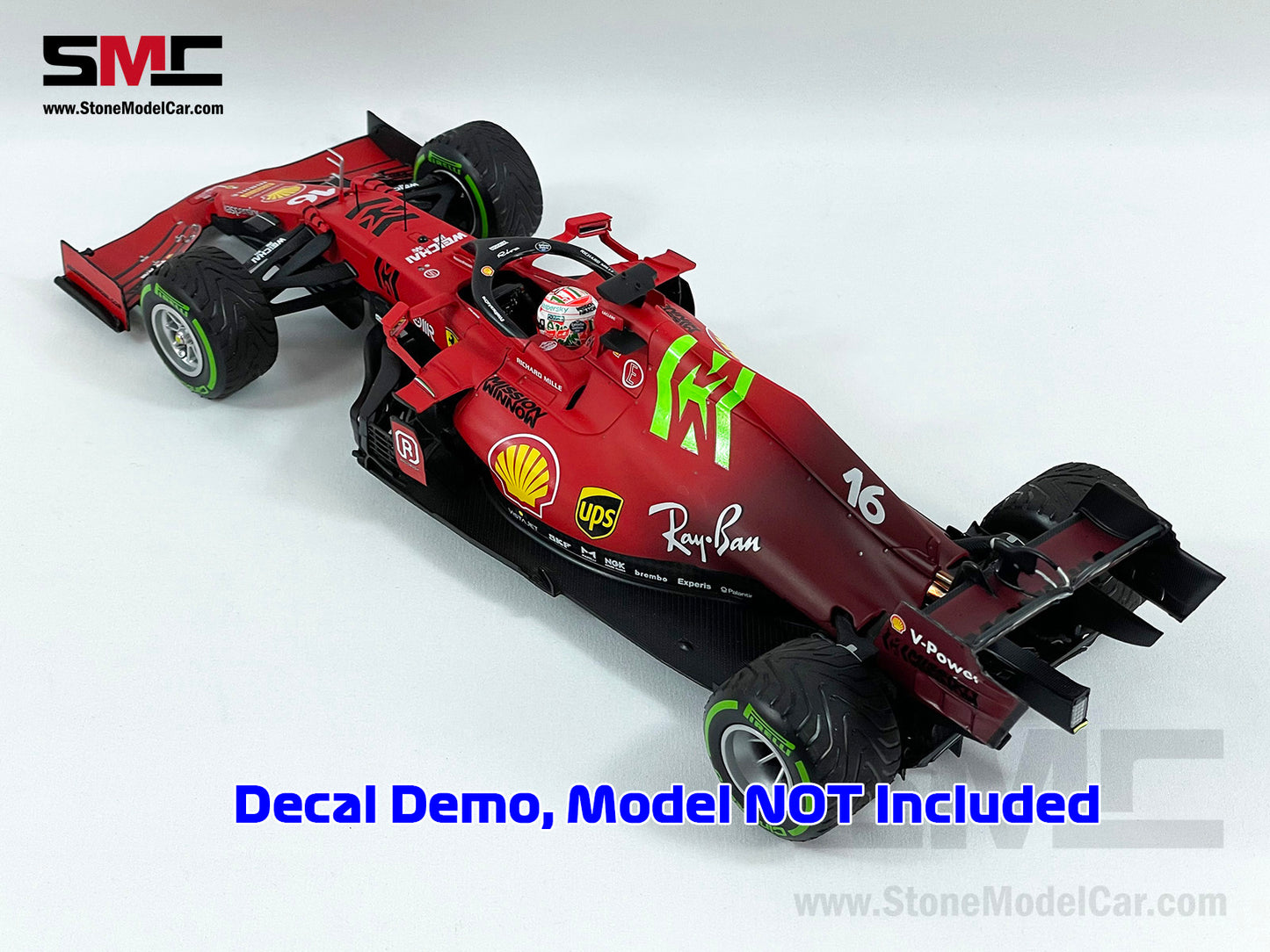 Mission Winnow MW Decal for 1:18 2021 Ferrari F1 SF21 Leclerc Sainz BBR & LookSmart