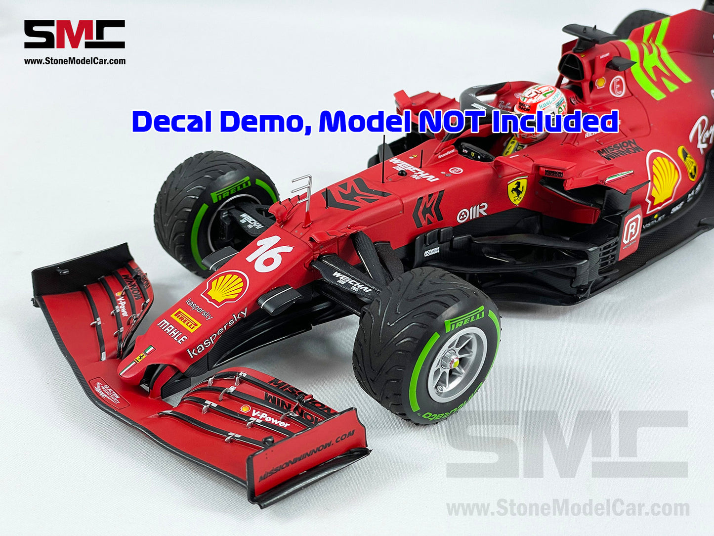 Mission Winnow MW Decal for 1:18 2021 Ferrari F1 SF21 Leclerc Sainz BBR & LookSmart