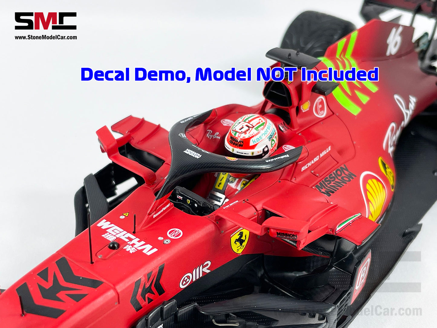 Mission Winnow MW Decal for 1:18 2021 Ferrari F1 SF21 Leclerc Sainz BBR & LookSmart
