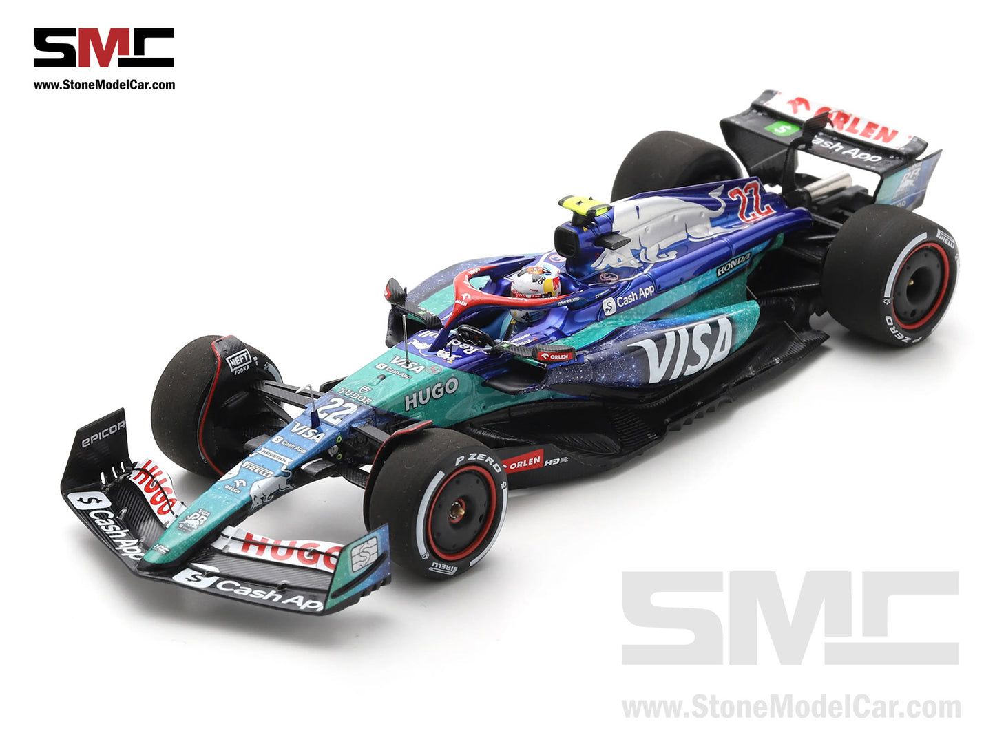 Visa Cash App RB F1 VCARB 01 #22 Yuki Tsunoda Las Vegas GP 2024 Special Livery Spark 1:43 S9548