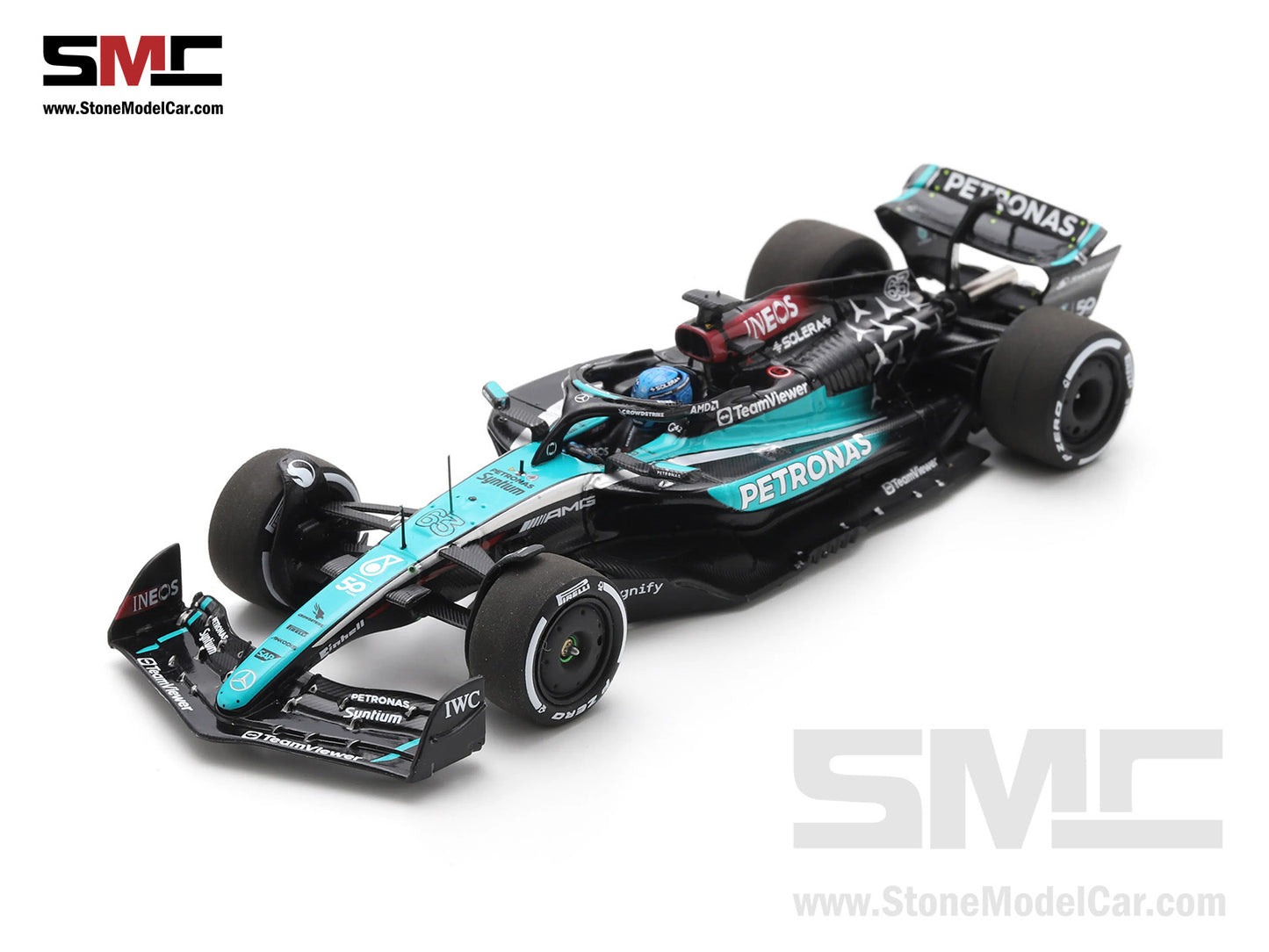 Mercedes F1 W15 #63 George Russell Singapore GP 2024 PETRONAS 50th Years Special Livery 1:43 Spark S9569