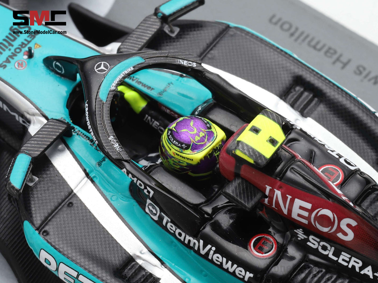 Mercedes F1 W15 #44 7x World Champion Lewis Hamilton Singapore GP 2024 350th Race 1:43 Spark S9570