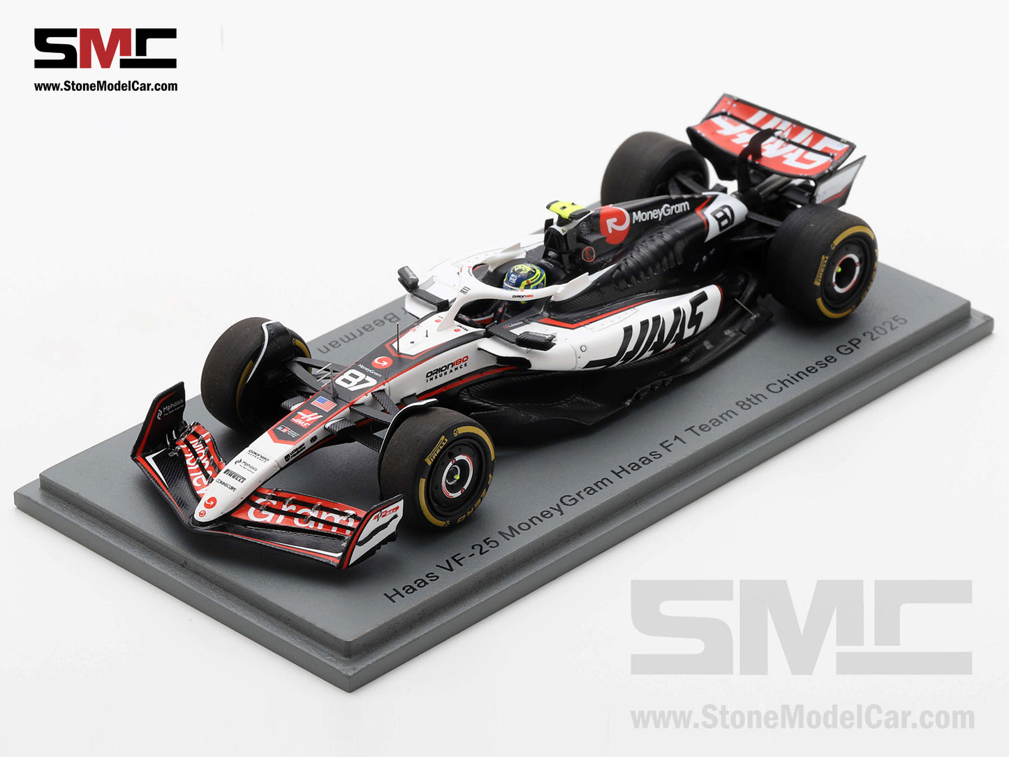 Haas F1 Team VF-25 #87 Oliver Bearman Chinese GP 2025 8th Place 1:43 Spark S9587
