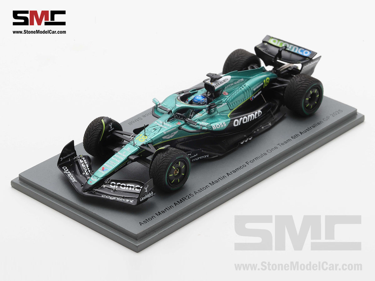 Aston Martin F1 AMR25 #18 Lance Stroll Australia GP 6th Place 2025 Spark 1:43 S9588