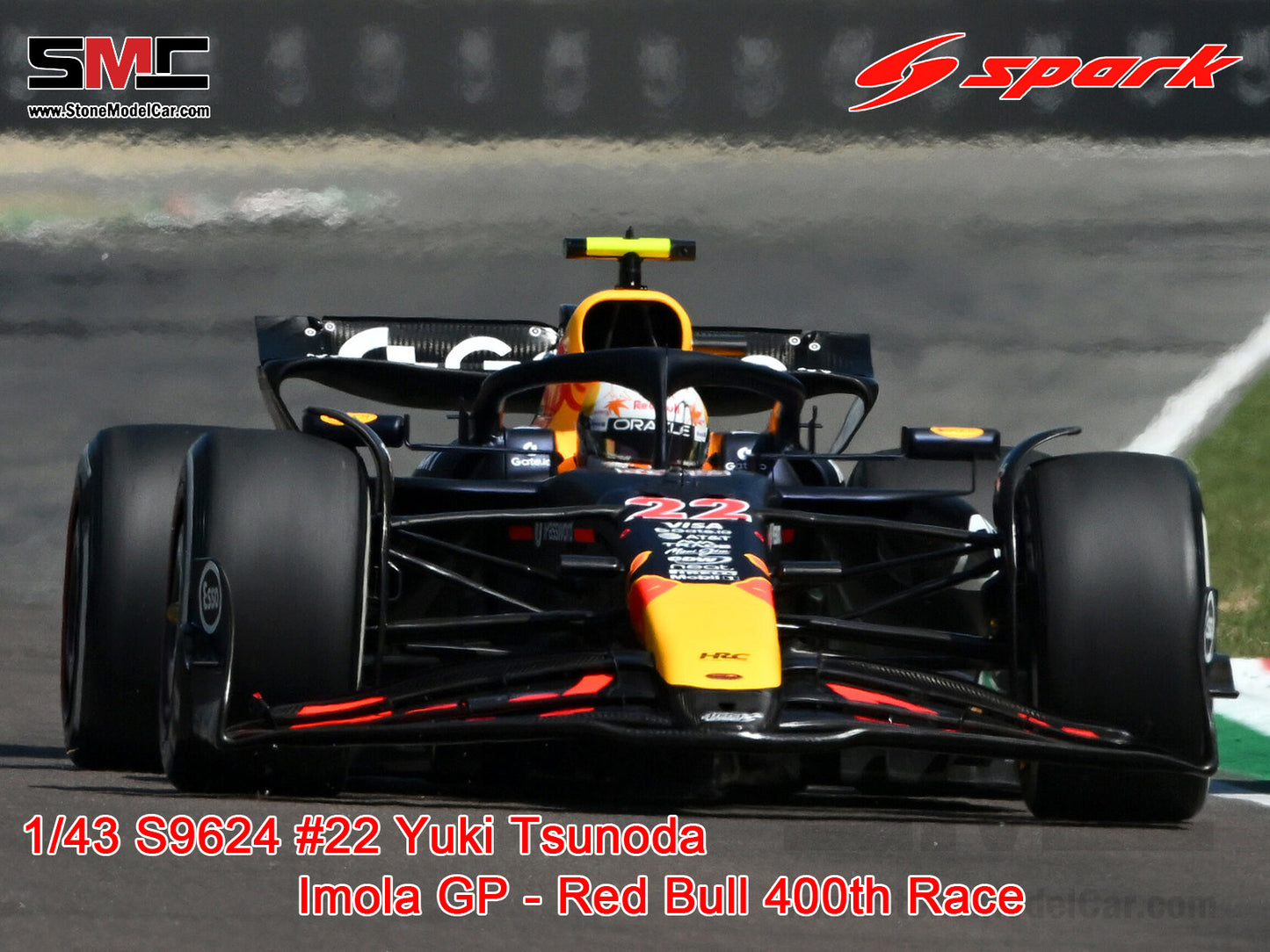 Red Bull F1 RB21 #22 Yuki Tsunoda Imola GP 2025 Team 400th Race Spark 1:43 S9624