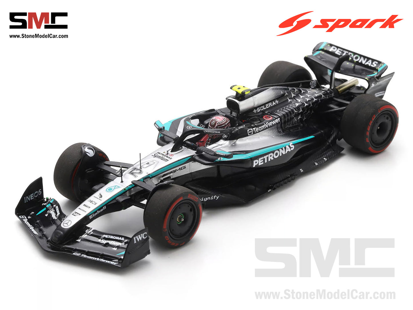 Mercedes F1 W16 #12 Kimi Antonelli Miami GP 2025 Sprint Pole Spark 1:43 S9627