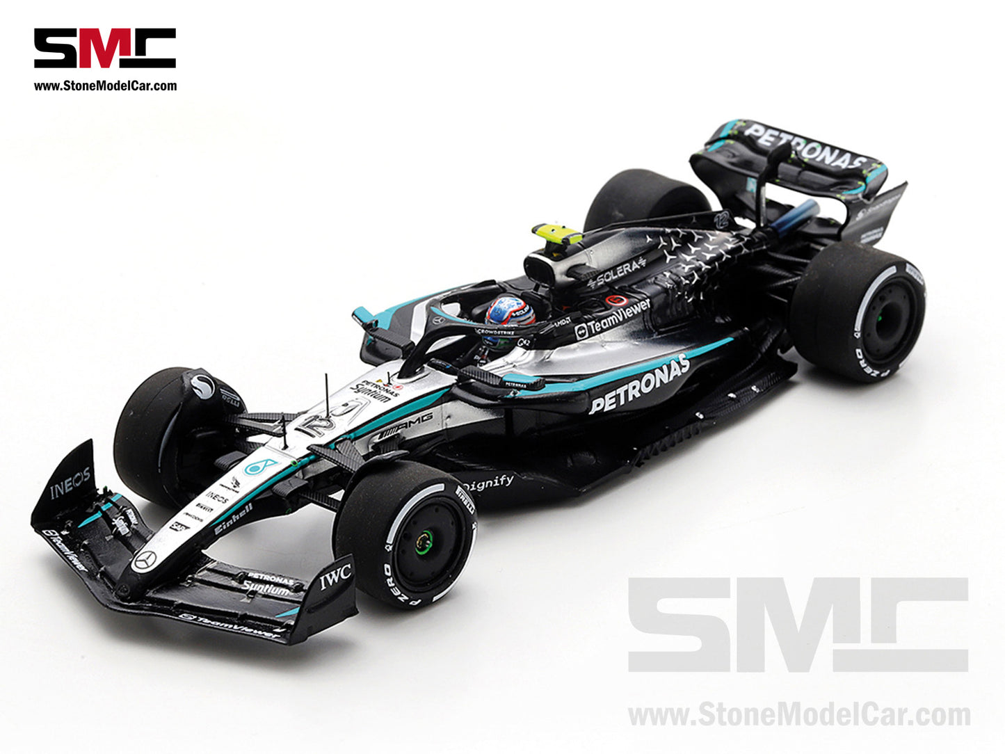 Mercedes F1 W16 #12 Kimi Antonelli Azerbaijan GP 2025 4th Place Spark 1:43 S9632