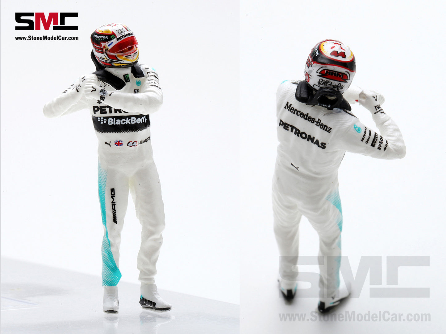 Mercedes F1 W06 #44 Lewis Hamilton Bahrain GP 2015 3x World Champion 1:43 Spark Special Figure Edition