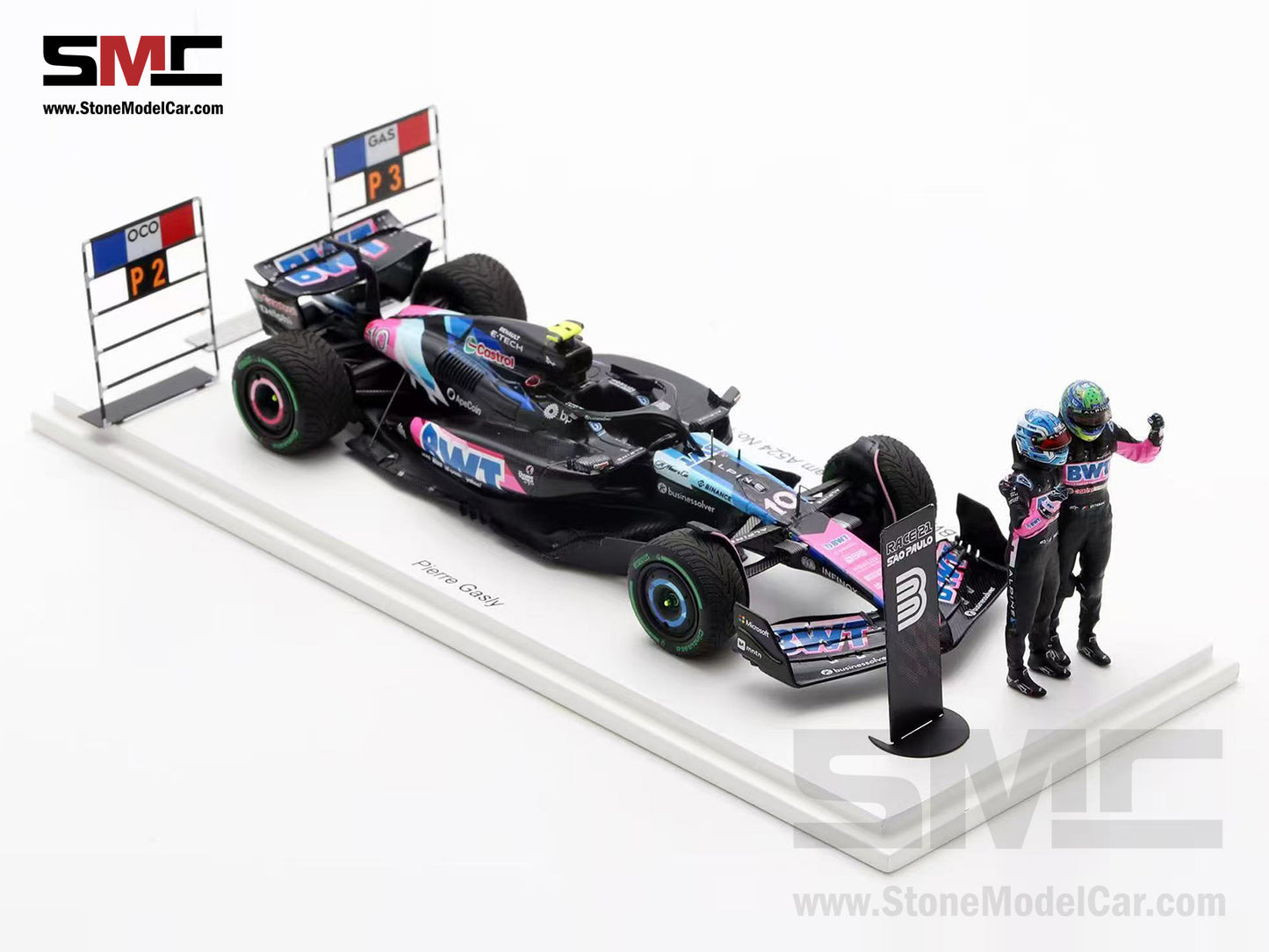 Alpine Renault F1 A524 #31 Esteban Ocon & #10 Pierre Gasly Brazil GP 2024 Spark 1:43 Special Figrine Edition