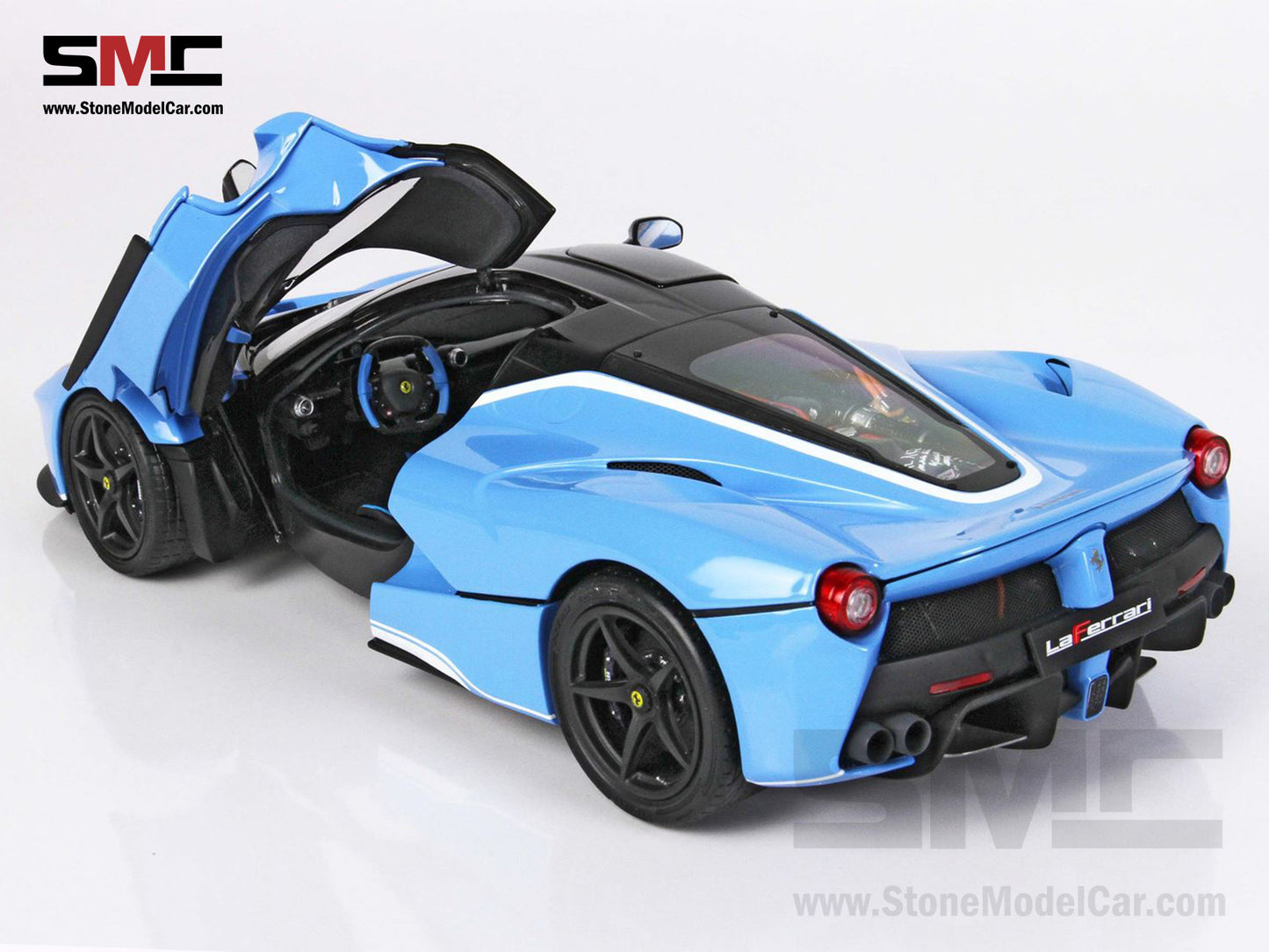BBR High End Ferrari 1:18 LaFerrari Baby Blue Diecast Full Open Tailor Made