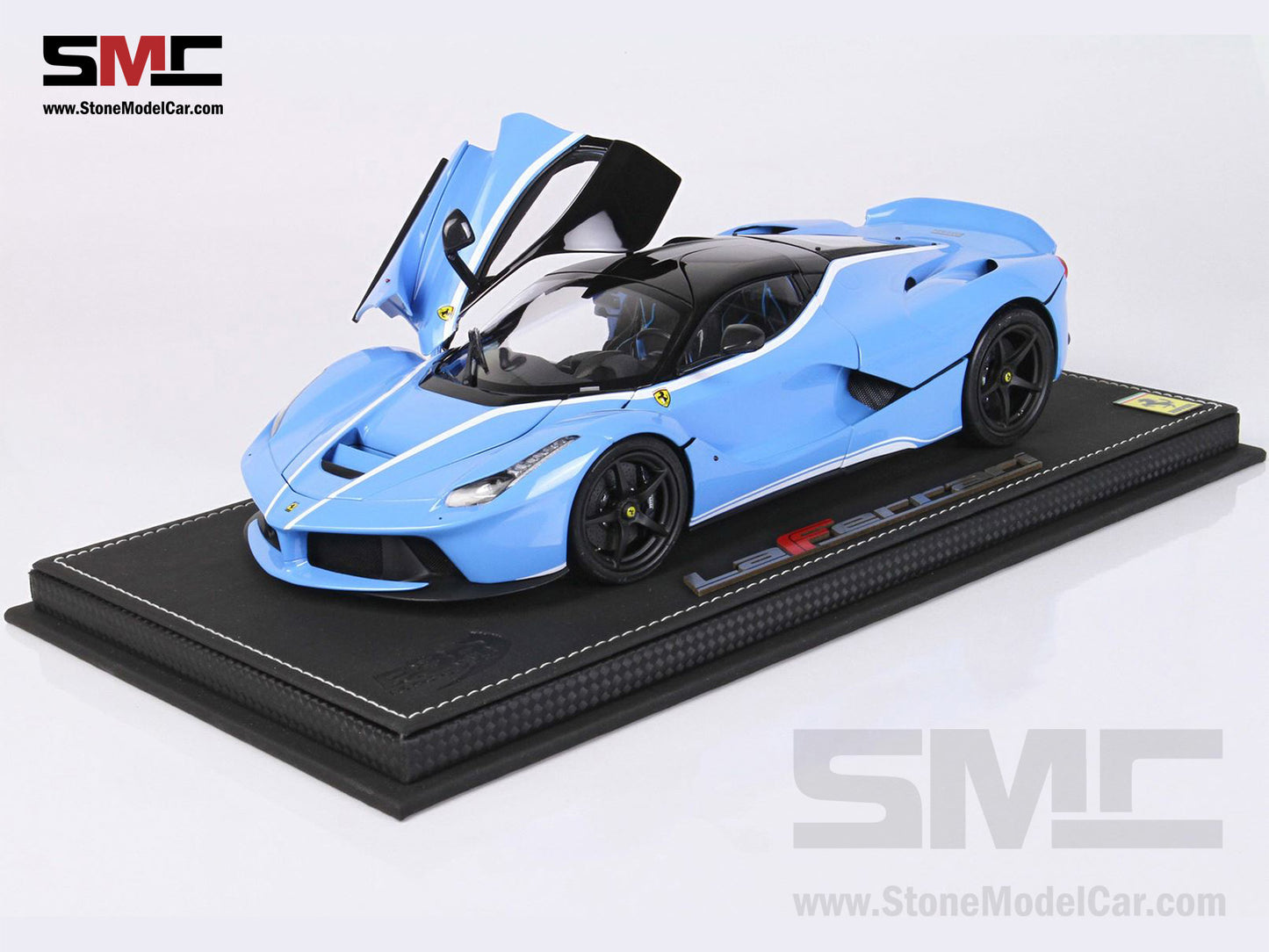 BBR High End Ferrari 1:18 LaFerrari Baby Blue Diecast Full Open Tailor Made