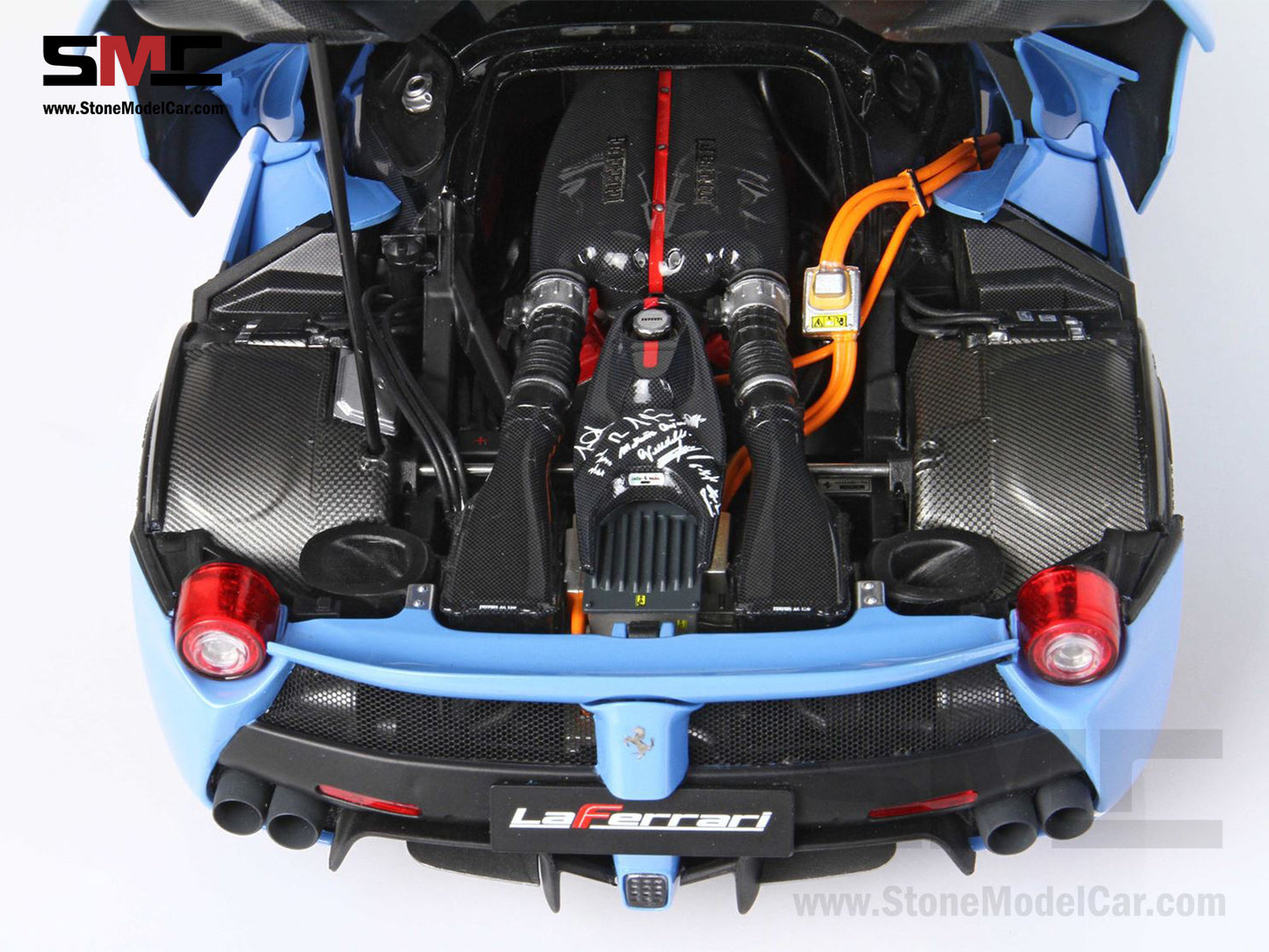 BBR High End Ferrari 1:18 LaFerrari Baby Blue Diecast Full Open Tailor Made