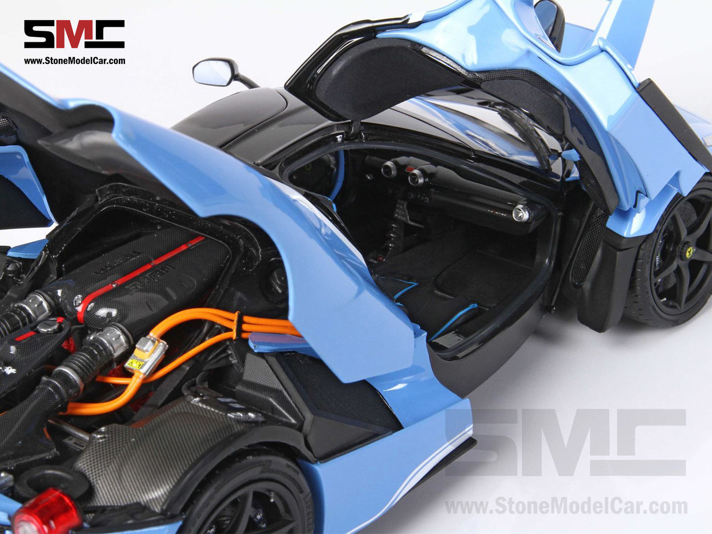 BBR High End Ferrari 1:18 LaFerrari Baby Blue Diecast Full Open Tailor Made