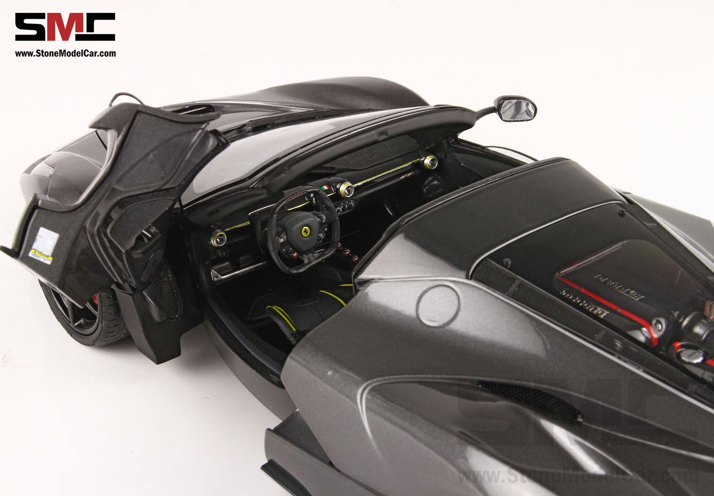 BBR High End Ferrari 1:18 LaFerrari APERTA King of Mandopop Jay Chou Gray Iron Color Full Open