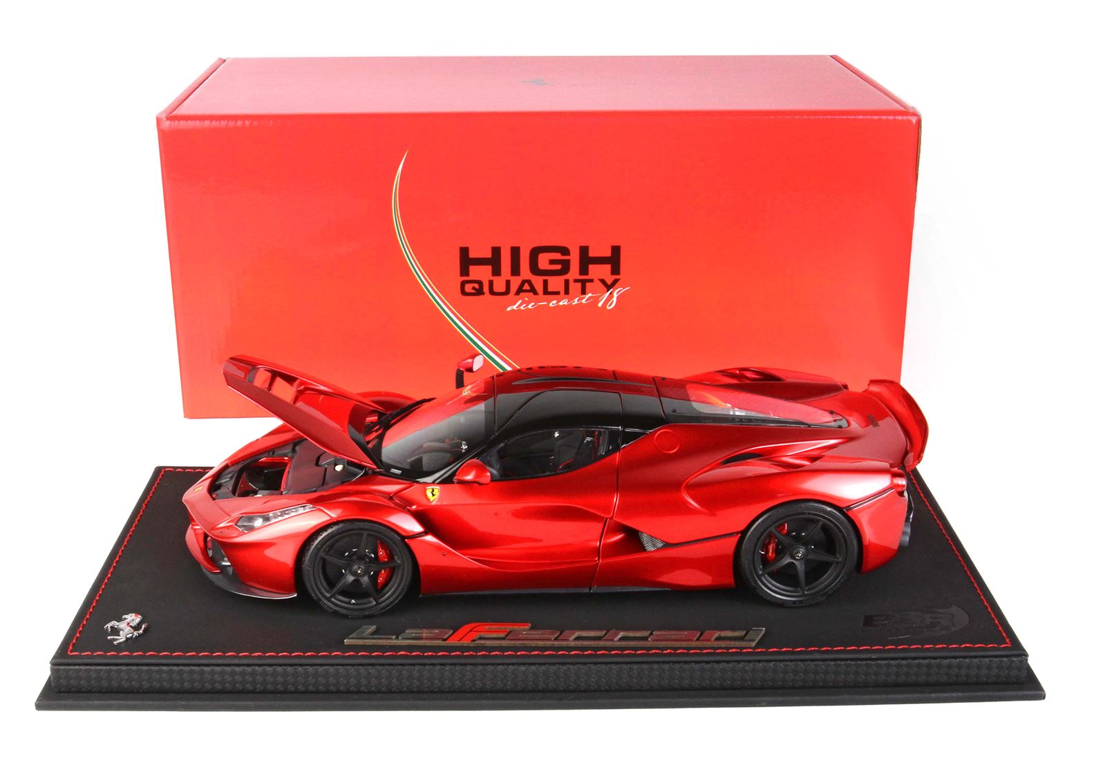 BBR High End Ferrari 1:18 LaFerrari Metallic Red Fire Rosso Fuoco Met Full  Open