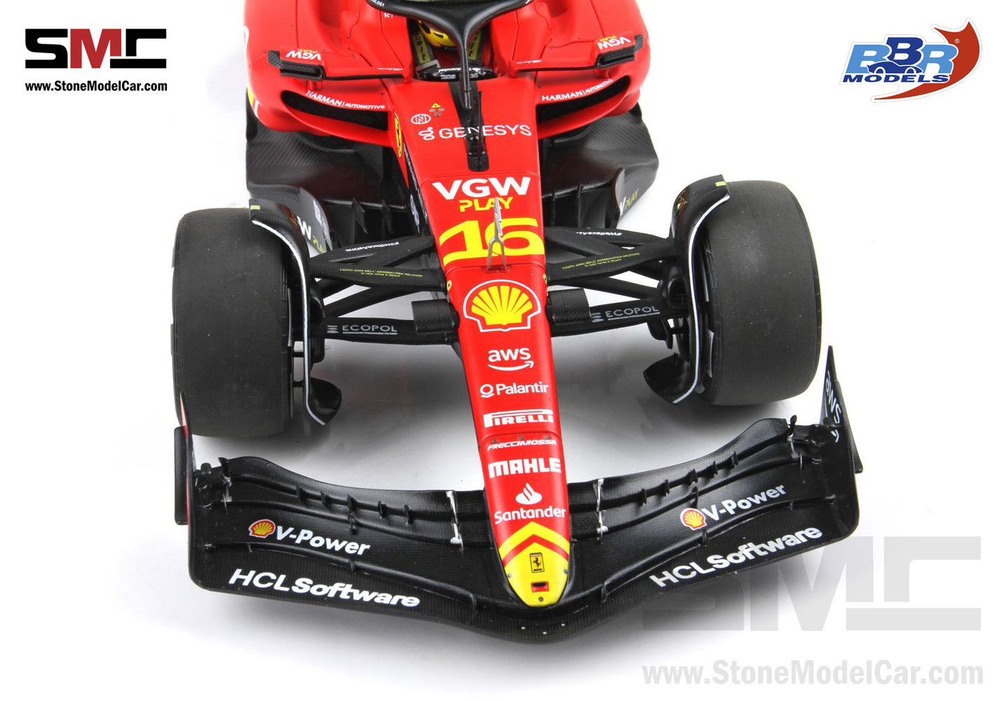 Ferrari F1 SF-23 #16 Charles Leclerc Italy Monza GP 2023 BBR 1:18 Polifoam Packaging