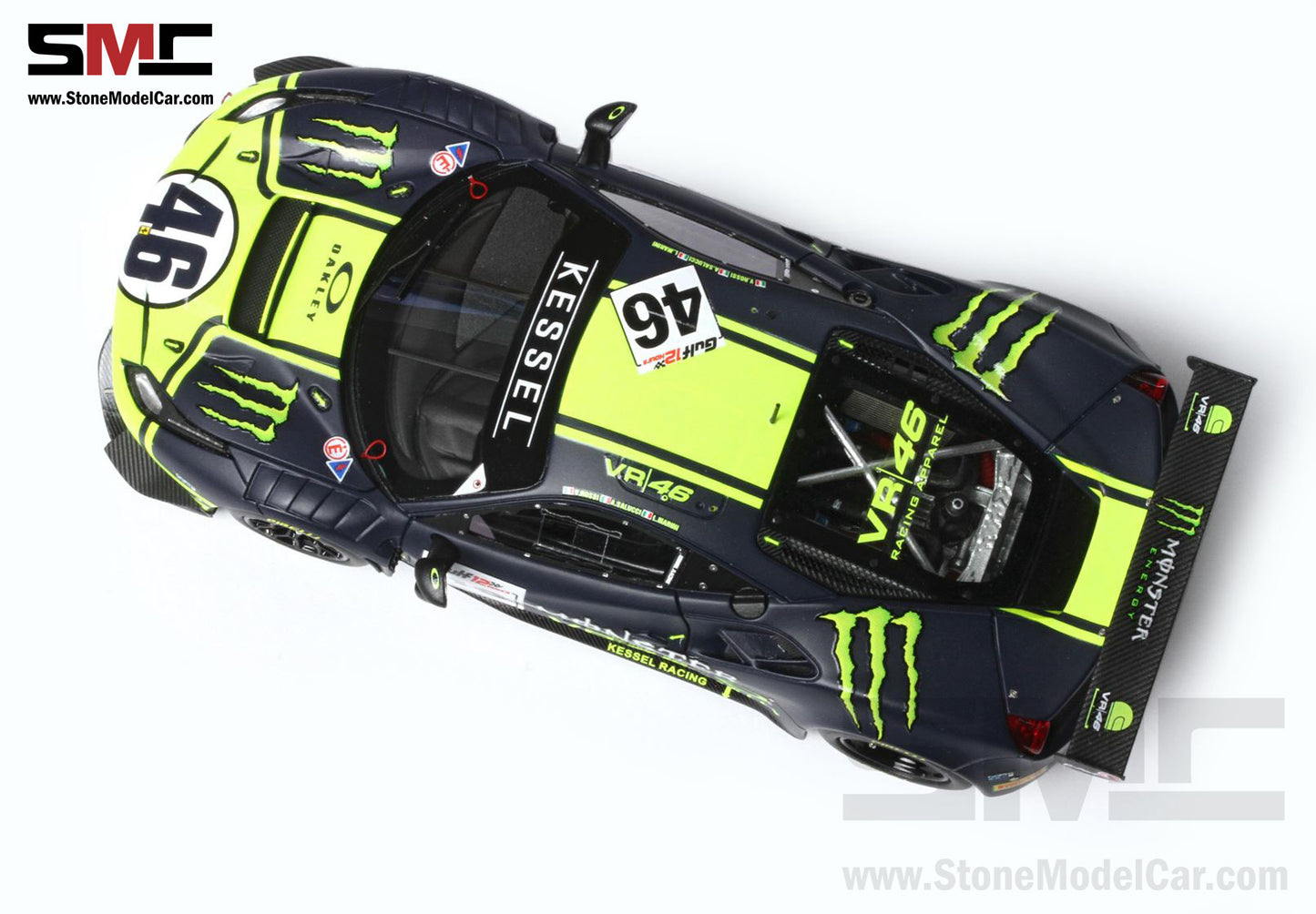 BBR 1:43 Ferrari 488 GT3 Team Kessel #46 Valentino Rossi 12H of Gulf 2021 LE 460