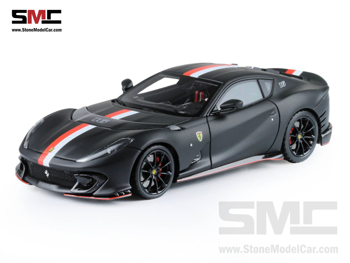 BBR Ferrari 812 Competizione 2023 Matt Black F1 #16 Charles Leclerc 1:43 Limited 169 pcs