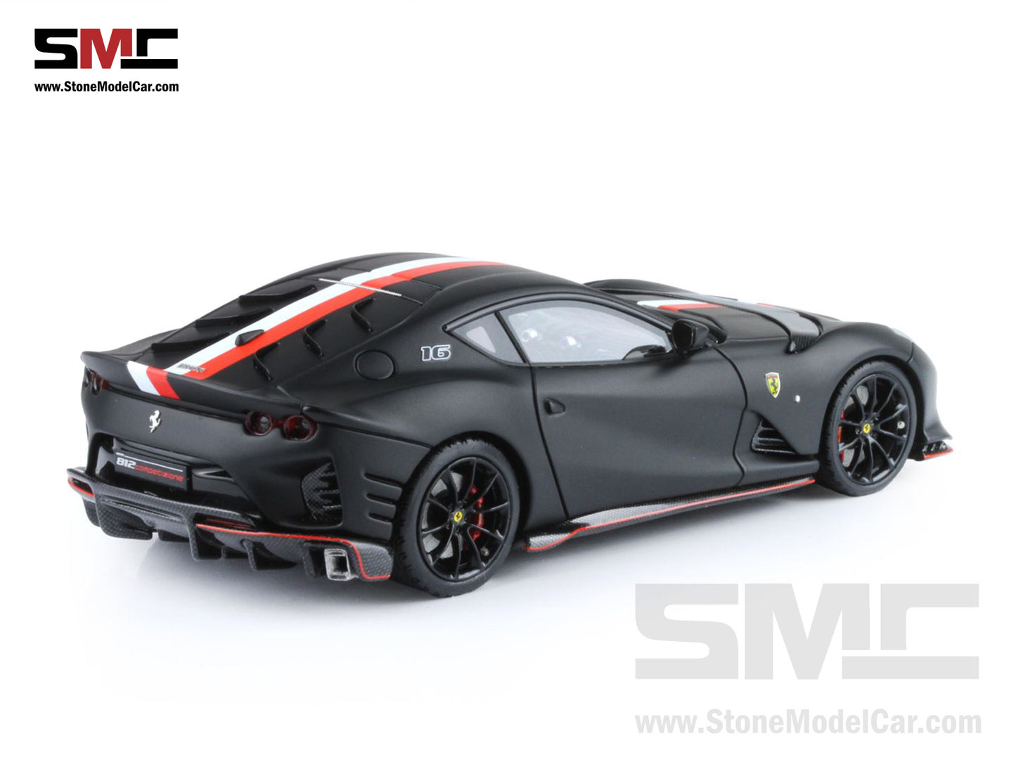 BBR Ferrari 812 Competizione 2023 Matt Black F1 #16 Charles Leclerc 1:43 Limited 169 pcs