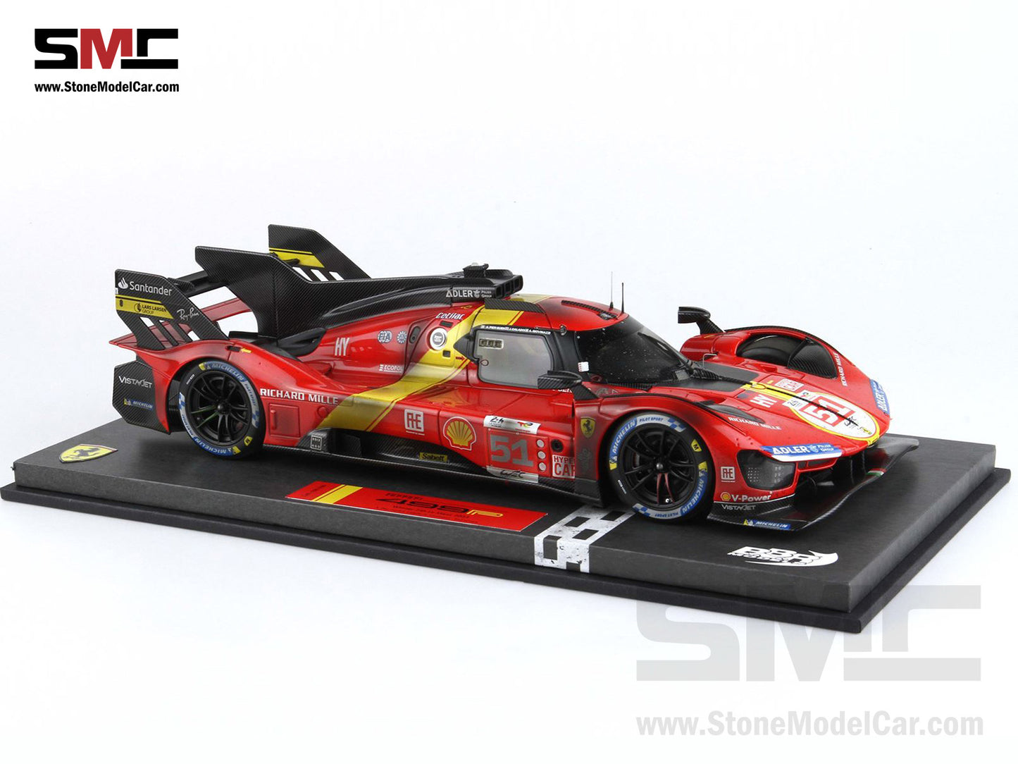 Ferrari 499P #51 AF CORSE Winner 24H Le Mans 2023 BBR 1:18 P18235DIRTY