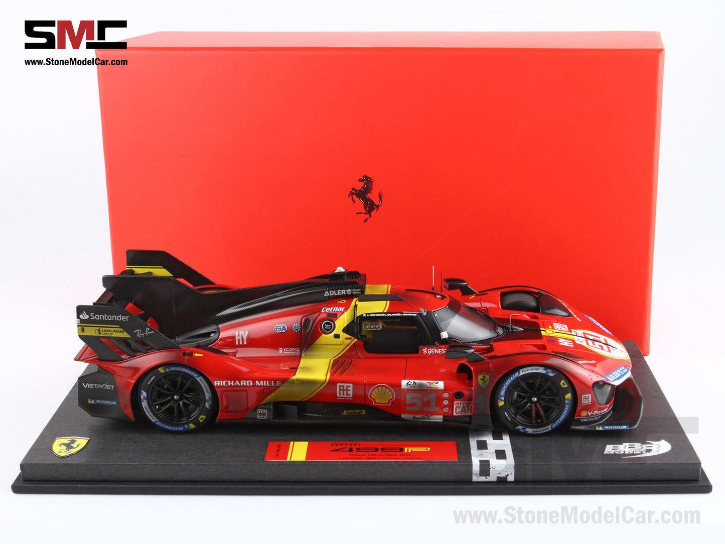 Ferrari 499P #51 AF CORSE Winner 24H Le Mans 2023 BBR 1:18 P18235DIRTY