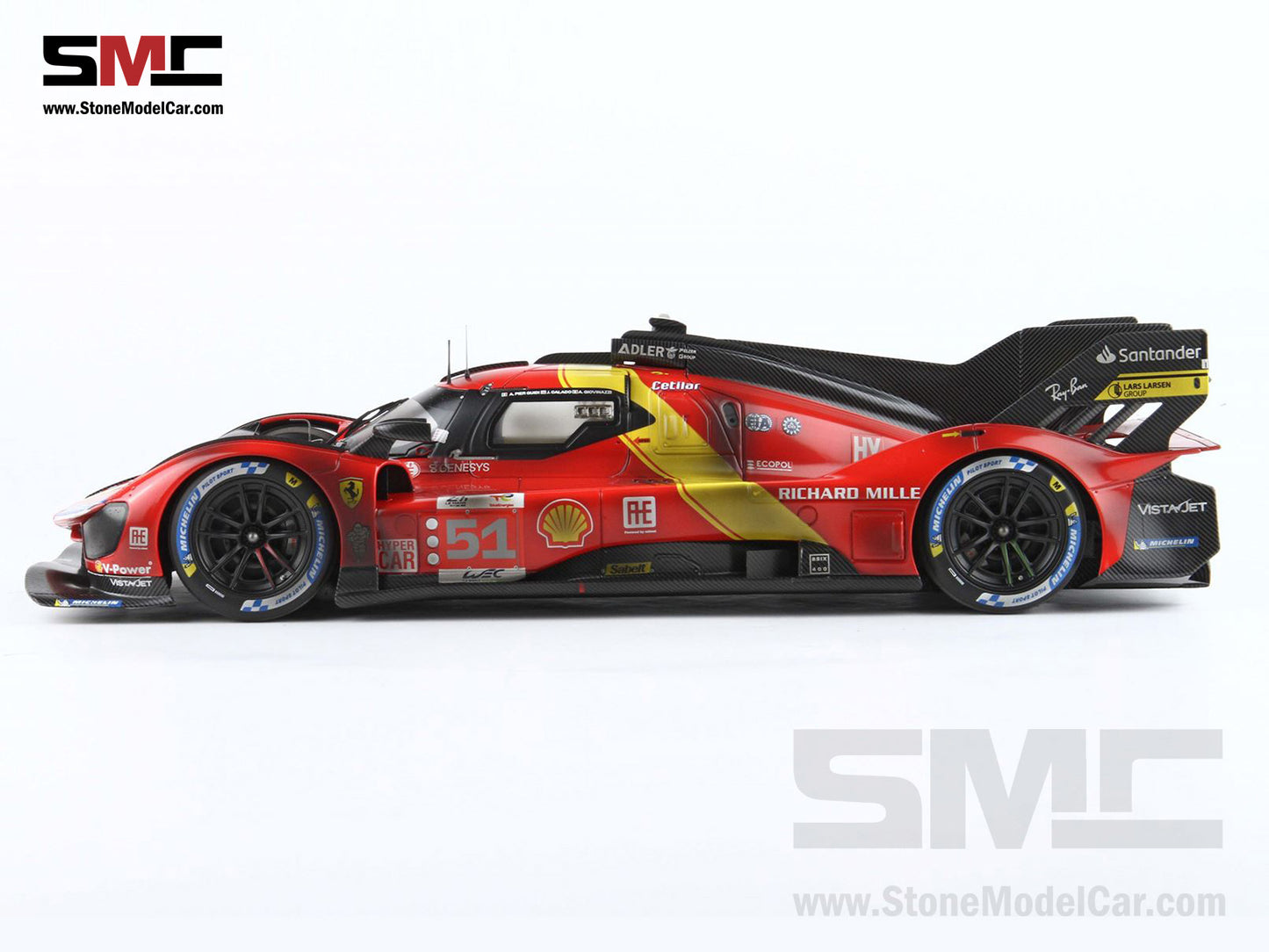 Ferrari 499P #51 AF CORSE Winner 24H Le Mans 2023 BBR 1:18 P18235DIRTY