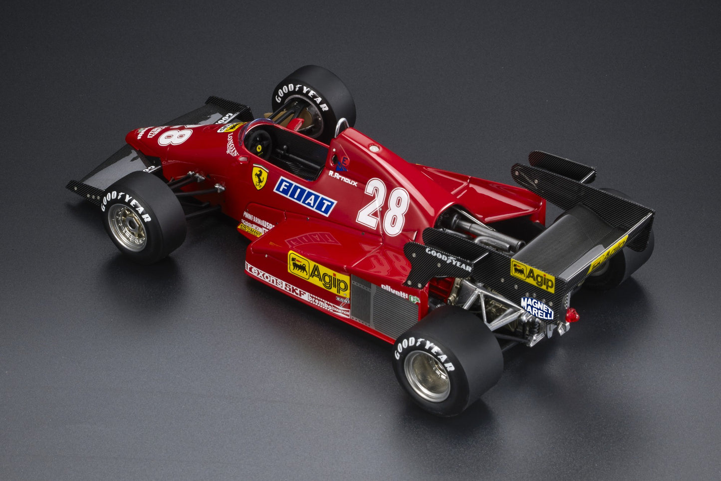 Ferrari F1 126C3 #28 René Arnoux Fastest lap Winner Dutch 1983 1:18 GP Replicas
