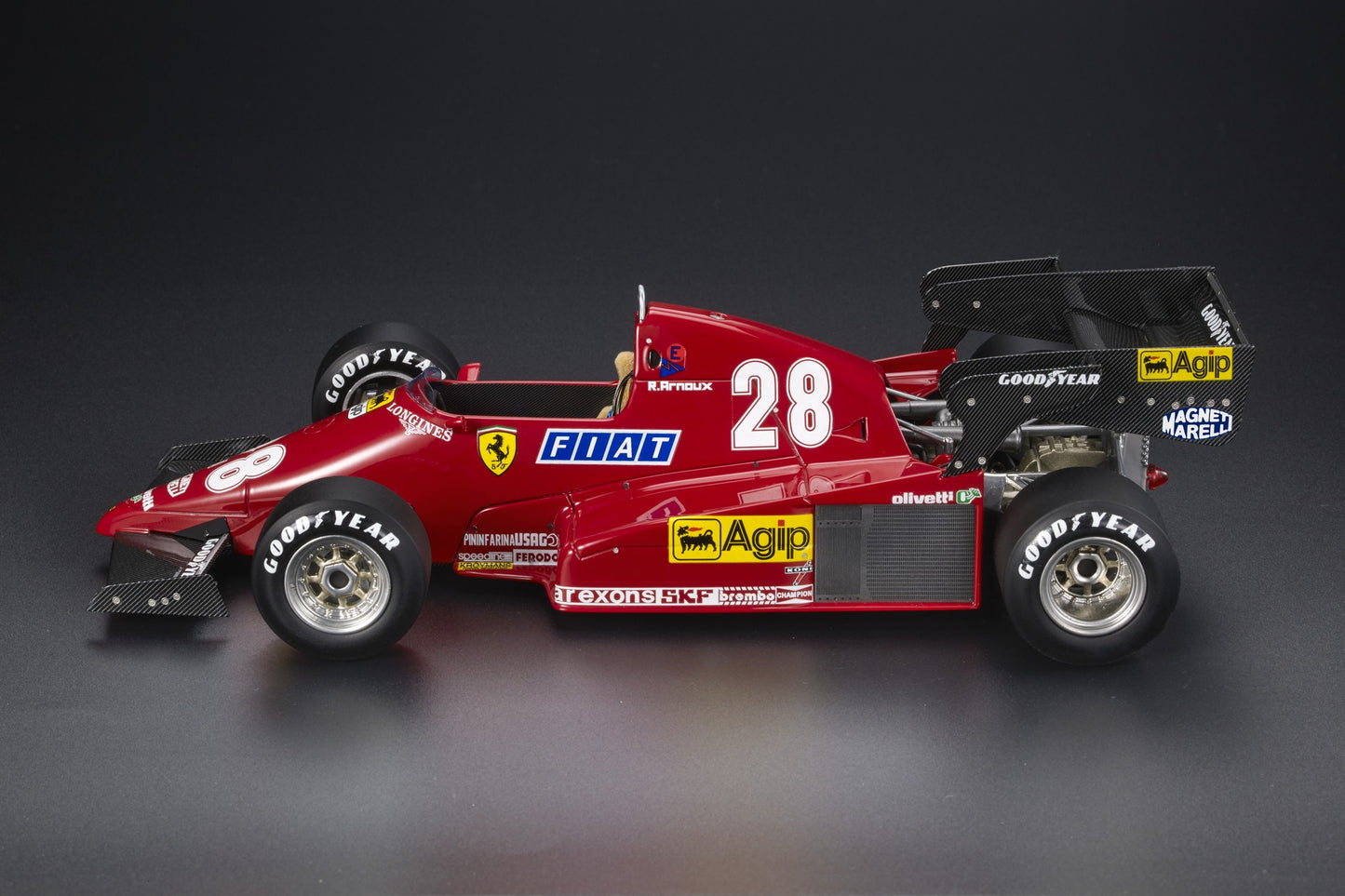 Ferrari F1 126C3 #28 René Arnoux Fastest lap Winner Dutch 1983 1:18 GP Replicas