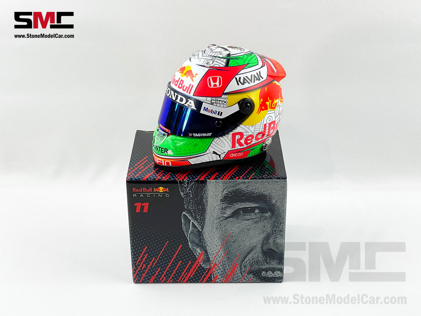 Red Bull F1 RB16B #11 Sergio Perez Mexico GP Podium 2021 Schuberth 1:2 Helmet