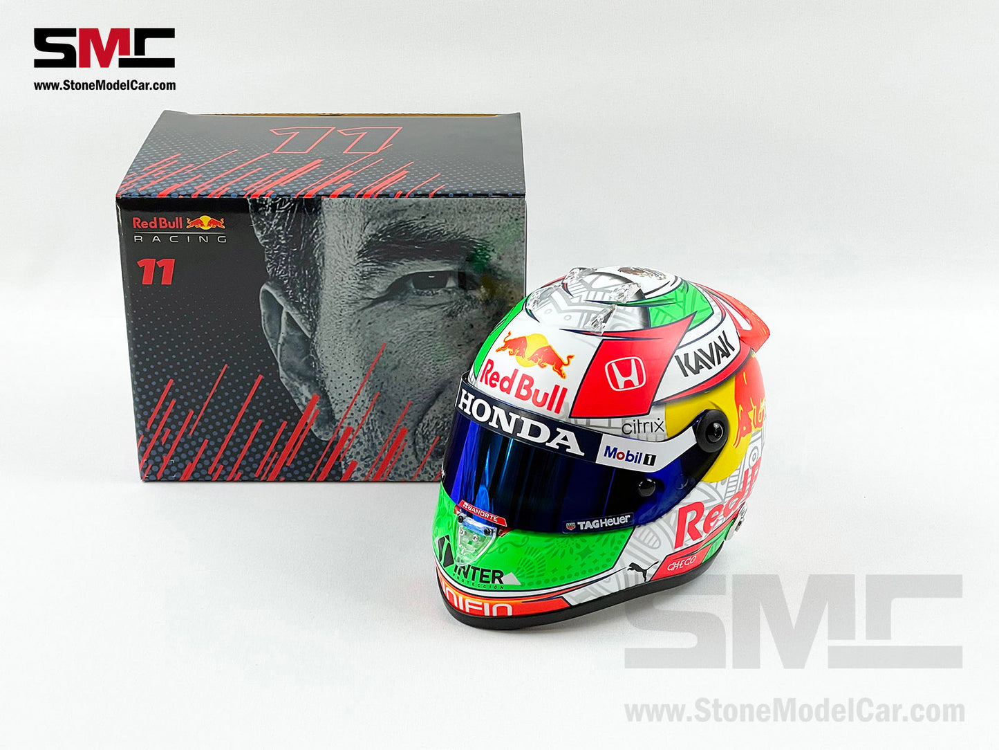 Red Bull F1 RB16B #11 Sergio Perez Mexico GP Podium 2021 Schuberth 1:2 Helmet