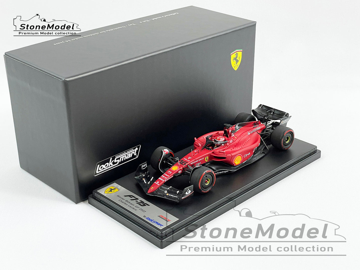 2022 F1 Ferrari F1-75 #16 Charles Leclerc Bahrain Winner 1st Win Looksmart 1:43