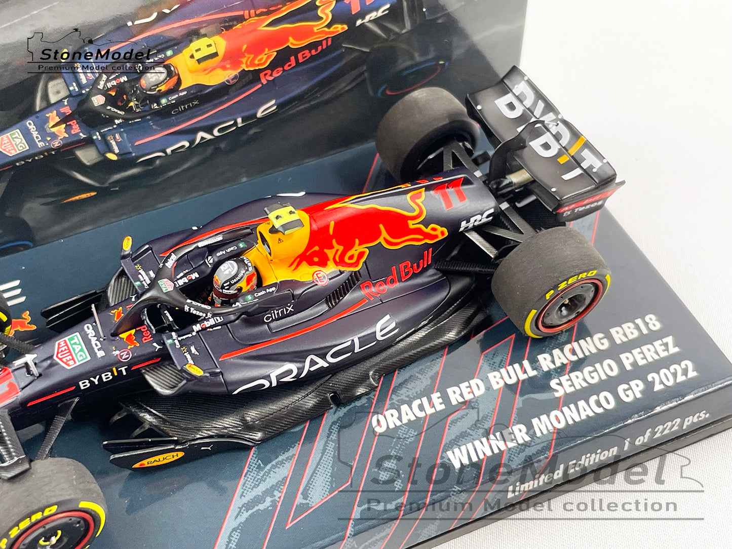 2022 Red Bull F1 RB18 #11 Sergio Perez Monaco GP Winner 1:43 MINICHAMPS