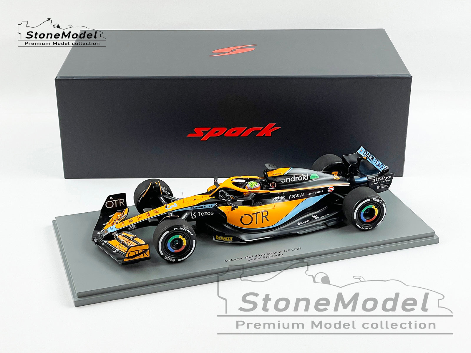 2022 Mclaren F1 MCL36 #3 Daniel Ricciardo Australia GP 1:18 Spark 18S7 –  Stone Model