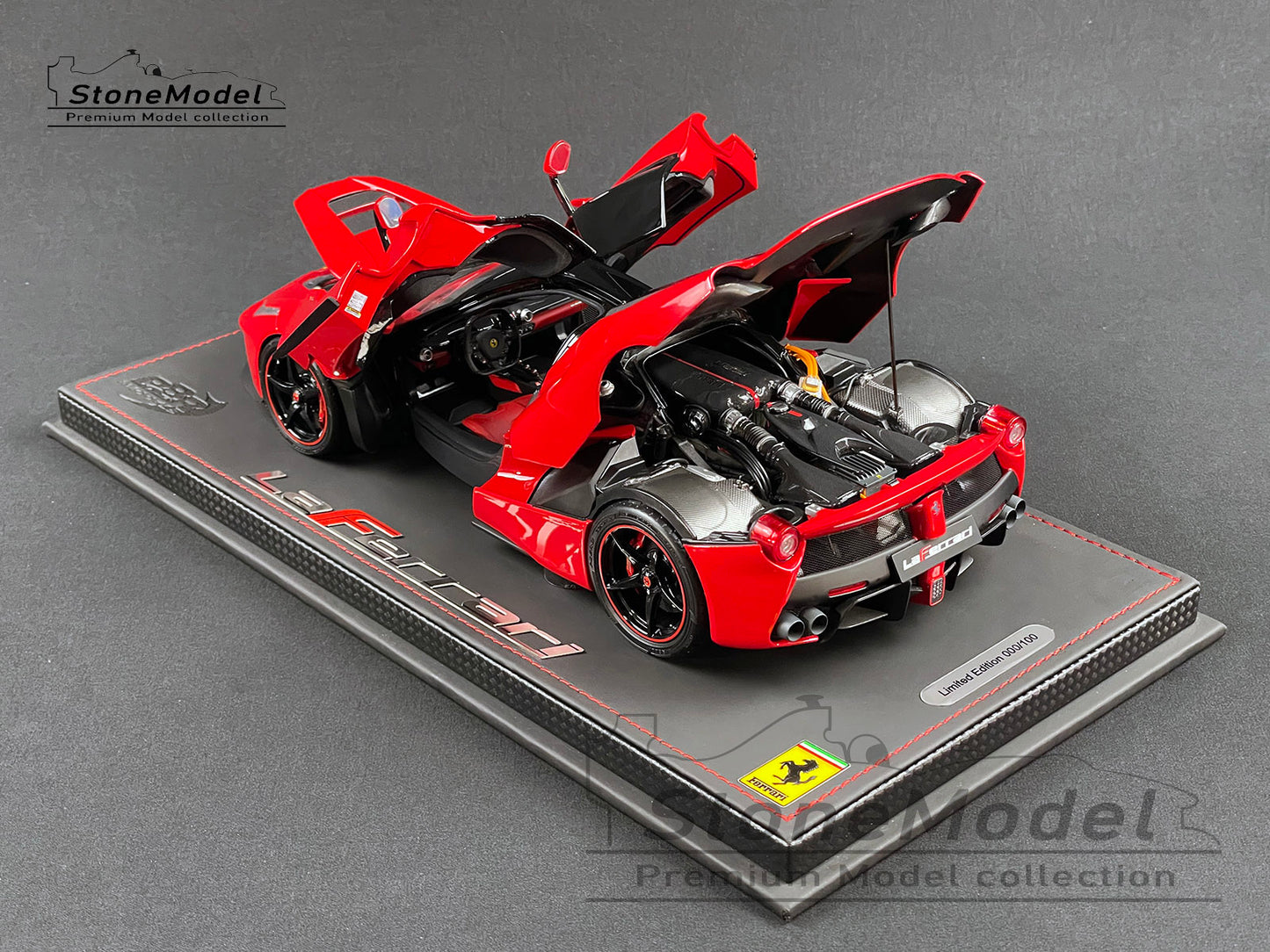BBR High End Ferrari 1:18 LaFerrari Rosso Corsa 322 Red Diecast Full Open
