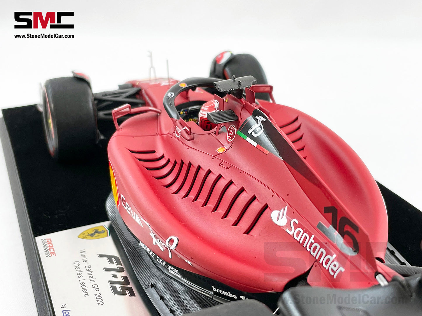 2022 F1 Ferrari F1-75 #16 Charles Leclerc Bahrain Winner 1st Win Looksmart 1:18