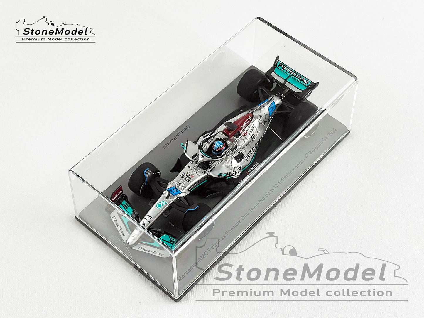 2022 Mercedes F1 W13 #63 George Russell Belgium Special Livery 1:43 Spark S8546