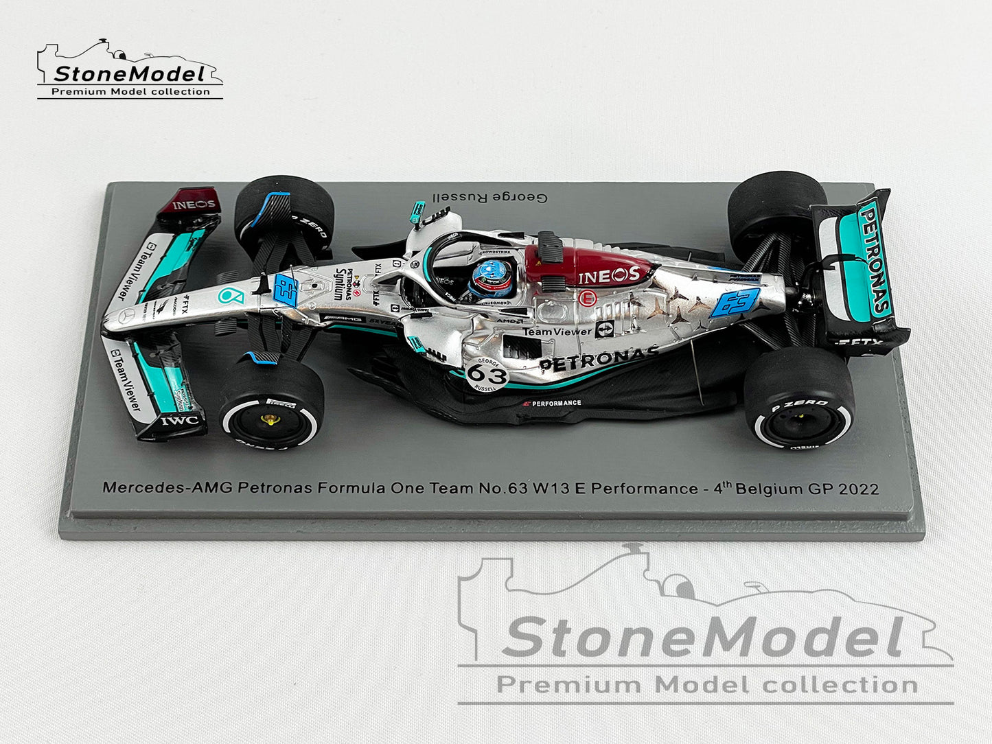 2022 Mercedes F1 W13 #63 George Russell Belgium Special Livery 1:43 Spark S8546