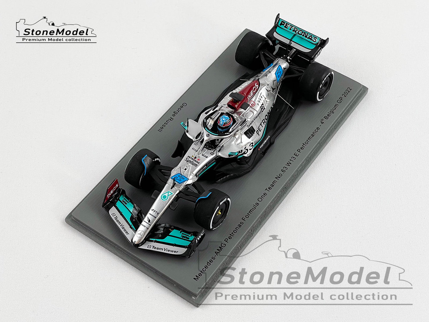 2022 Mercedes F1 W13 #63 George Russell Belgium Special Livery 1:43 Spark S8546