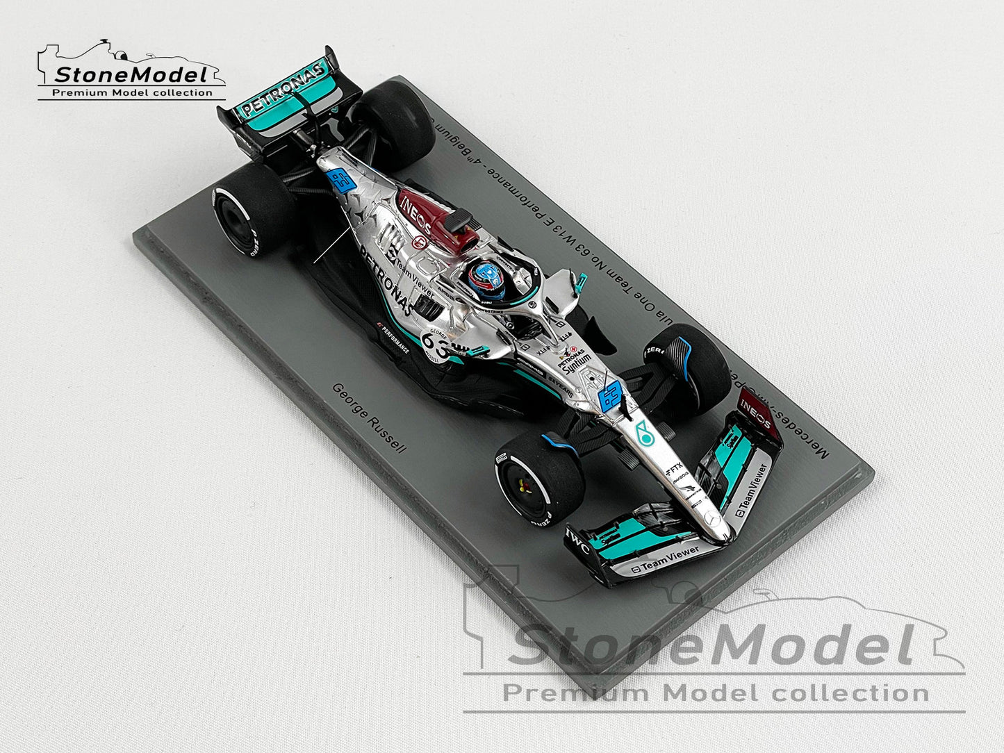 2022 Mercedes F1 W13 #63 George Russell Belgium Special Livery 1:43 Spark S8546