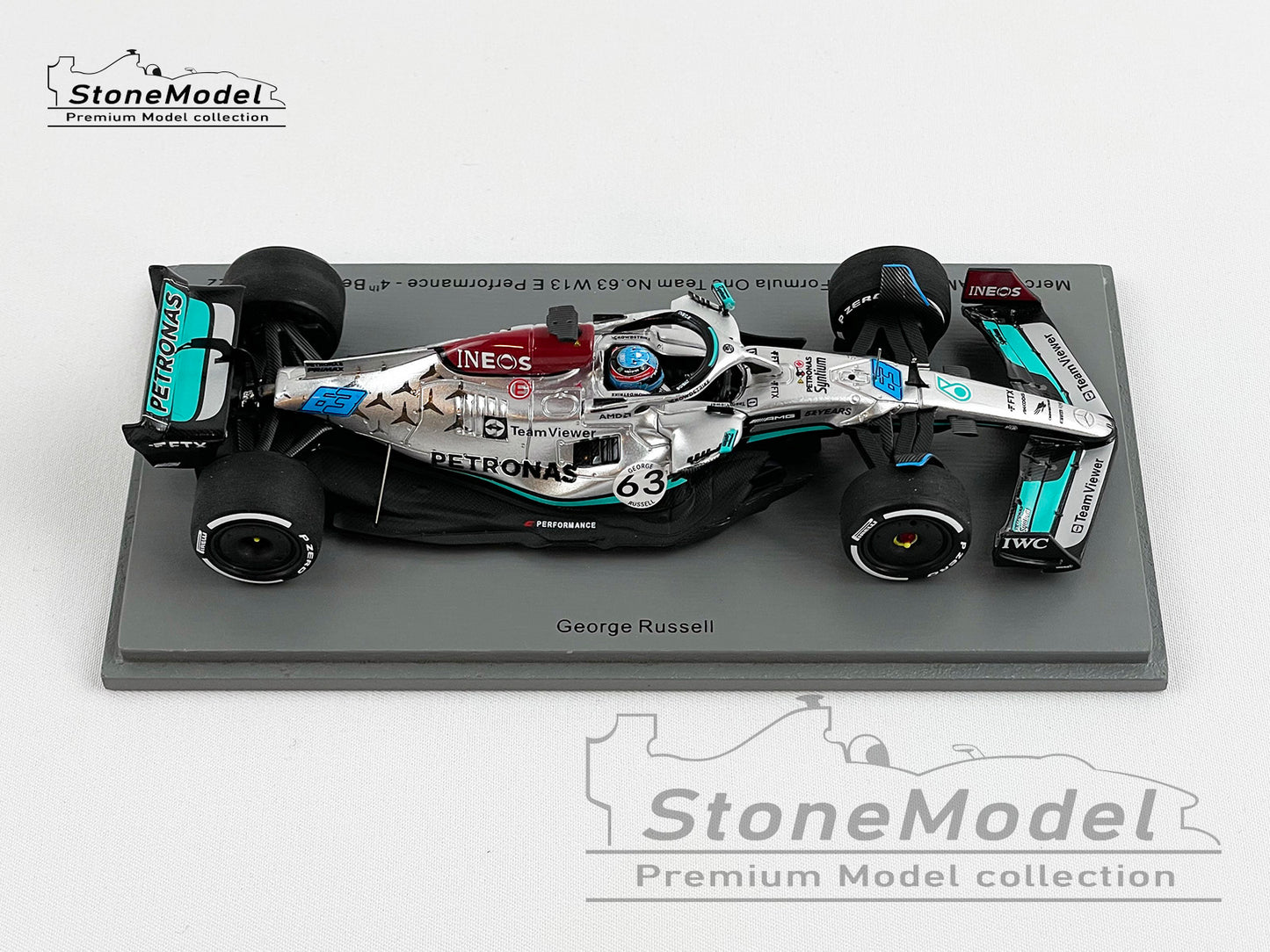 2022 Mercedes F1 W13 #63 George Russell Belgium Special Livery 1:43 Spark S8546