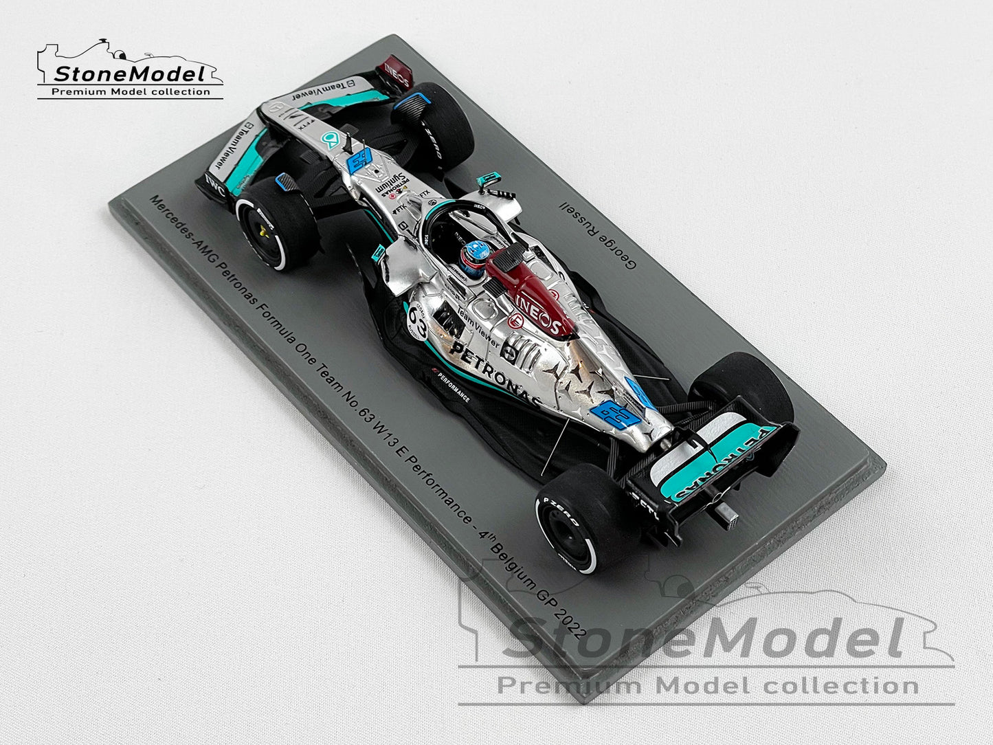 2022 Mercedes F1 W13 #63 George Russell Belgium Special Livery 1:43 Spark S8546