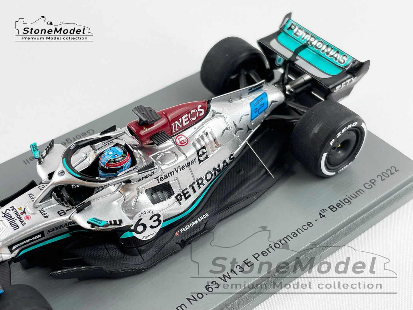 2022 Mercedes F1 W13 #63 George Russell Belgium Special Livery 1:43 Spark S8546